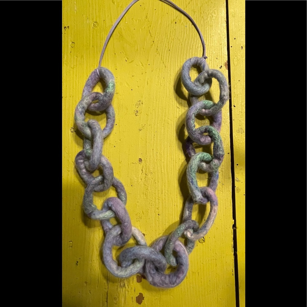 Felted Chain Necklace Artisan Made